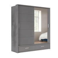 Armoire coulissante en bois contemporaine DECOHOME pour chambre à coucher, villa et salon, en kit, vente en gros en Chine