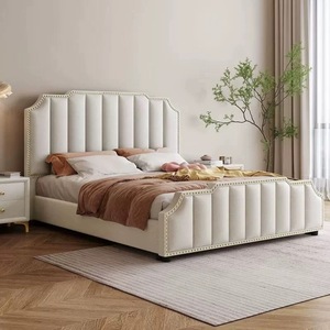 Modern Tech Fabric Up-Holstered <strong>Bed</strong> <strong>Set</strong> High Quality Double Stylish Bedroom Furniture <strong>for</strong> <strong>Full</strong> &amp; King Size with Frame - Product Image 3