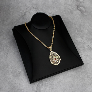 <span class=keywords><strong>Collier</strong></span> Pendentif Arabe Doré Goutte d'Eau Strass Cadeau de Mariage <span class=keywords><strong>Marocain</strong></span> Chaîne Torsadée - Product Image 5
