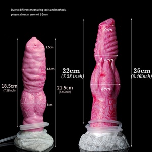 YOCY Long Wolf Knot <b>Dildo</b> Ejaculating <b>Dildo</b> Soft Silicone Sex Toy for Female Animal Penis With Sucker Mulit Color Anal Plug - Product Image 6