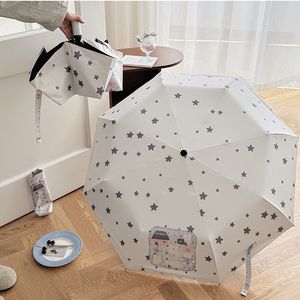 Paraguas Automático con Protección UV y Diseño <span class=keywords><strong>de</strong></span> Estrellas, Logotipo Personalizado, UPF 50+, Resistente al Sol y la <span class=keywords><strong>Lluvia</strong></span>, Plegable, para Mujer - Product Image 1
