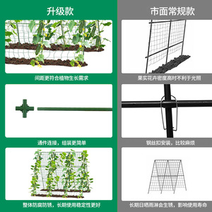 Treillis rectangulaire en plastique vert pour plantes, facile à assembler, pour le soutien des plantes dans le jardin - Product Image 2