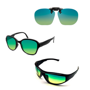 Lunettes de soleil unisexes de vision nocturne avec verres PC UV400, pour cyclisme et conduite, monture noire, type 3, pare-soleil, origine Shenzhen - Product Image 1