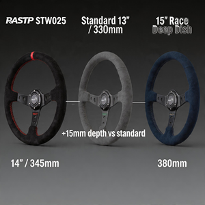 <span class=keywords><strong>Volant</strong></span> de course universel en suède de 14 pouces (345 mm) à fond profond pour simulateur de course, <span class=keywords><strong>drift</strong></span> et dropshipping - Product Image 4