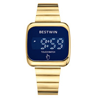 Montre digitale décontractée pour homme BESTWIN, de haute qualité, luxe, cadran carré, acier inoxydable, écran tactile
