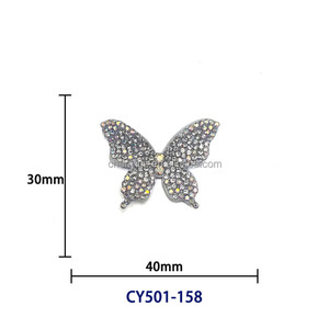 Accesorios de Parches de Mariposas 3D con Decoración de Diamantes de Imitación para Zapatos, Bolsos y Ropa - Product Image 3