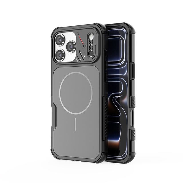 Dual Layer TPU PC Magnetic Shockproof Phone Case Drop Protection Wireless Charging Cover for iPhone 15 16 17 Pro Max Plus