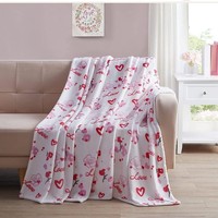 Couverture de canapé de bureau en flanelle polaire épaisse, personnalisable, imprimée rectangulaire, moderne, toutes saisons, pour la Saint-Valentin