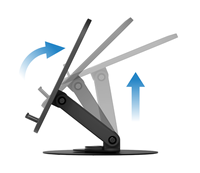 Ergonomique, portable, pliable, réglable en hauteur et en angle à 360° °   Support rotatif pour tablette et ordinateur portable pour iPad