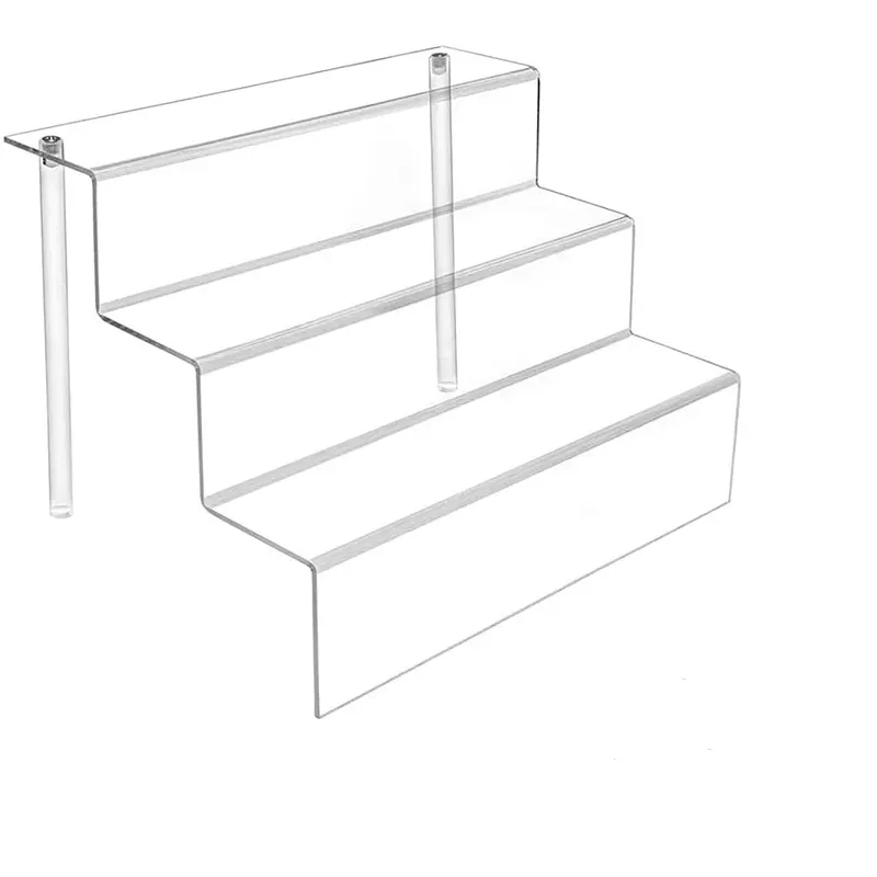 Cy 2 Stuks Per Set Transparante 3 Lagen Hoge Capaciteit Stap Vorm Cake Display Dessert Houder Acryl Dessert Stand