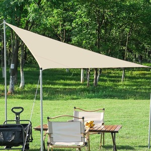 Yuya Triangular <b>Canopy</b> 210d Polyester Outdoor Sun Shade Awning UV Resistant <b>Waterproof</b> Courtyard Tent Light Gray - Product Image 1