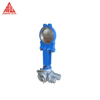 Vanne à opercule électrique motorisée GS PZ973H DN200 PN10 à tige non élévatrice, type ouverture et fermeture, à sandwich