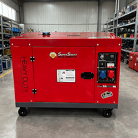 Générateur diesel silencieux 5KW à démarrage à distance, à châssis ouvert, portable, à faible bruit, insonorisé, vente en gros directe d'usine
