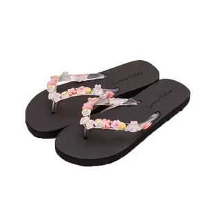 Da donna Flip Flop fai da te accessori per la decorazione di cartoni animati da spiaggia infradito pantofole con suola morbida pantofole