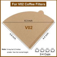 100 pièces V forme café filtre papier 1-2/2-4Cup pour goutte à goutte café filtre tasse papier café filtre