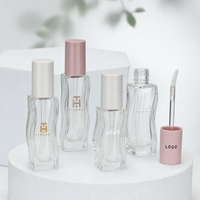 Bouteille de brillant à lèvres 2,5 ml à forme plate et ondulée, prix d'usine, vente en gros, contenant unique pour teinte à lèvres avec bouchon et pinceau