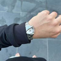 Montre Y2K en quartz œil de dragon, boîtier triangulaire irrégulier, texture serpent, style gothique, montre-bracelet unisexe, style hip-hop, vente en gros