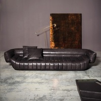 MEIJIA — ensemble de canapé en velours, en acier et cristal, grande section, aspect arabe, noir, luxe, rouge