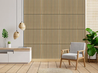 KASARO Panneaux muraux insonorisés en chêne blanc Panneaux acoustiques 60*60cm Panneaux acoustiques insonorisés en bois