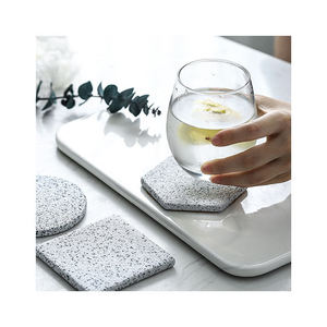 Manteles individuales de granito modernos para mesa de comedor, portavasos pequeños, almohadilla de cerámica con fondo de corcho, posavasos antideslizantes - Product Image 3