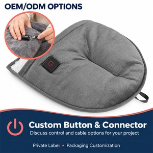 Soft Plush Electric Hand Foot Dual Use Cozy Warm Winter Home Office Travel Heated Foot Warmer <b>Slippers</b> - Product Image 4