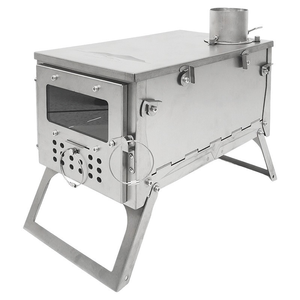 Stufa a Legna Pieghevole Portatile WT-Star in Acciaio Inox per Campeggio e Escursionismo - Product Image 3