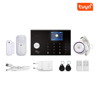 WiFi 433Mhz 4G Système d'alarme intelligent Tuya App Control 24/7 Surveillance Alarme incendie Porte/fenêtre PIR Détecteur de mouvement Portable Plastique