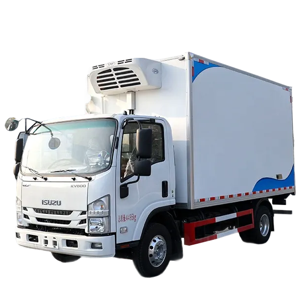 Грузовик-рефрижератор ISUZU ELF 4x2, 5 тонн, дизельный рефрижератор, морозильник, охлаждающий грузовик для перевозки живой рыбы