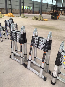 Adjustable Portable Aluminum Alloy Insulated <strong>Telescopic</strong> <strong>Ladder</strong> Lightweight Multi-Purpose Scalable Extension Foldable Supermarket - Product Image 2