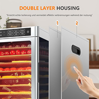 Déshydrateur alimentaire domestique à 10 étages, 800W, double couche, acier inoxydable, sécheuse alimentaire, fruits, légumes, minuterie, machine de déshydratation