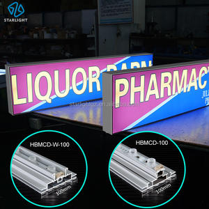 Guangzhou boîte d'éclairage double face LED boîtes à lumière suspendus publicité <span class=keywords><strong>site</strong></span> Web Seg impression profil d'extrusion sol marque - Product Image 3