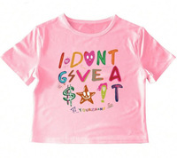 T-Shirts Graphiques pour Femmes, Hauts Mignons Tendance Sexy, Tee-Shirt Imprimé Lettres, Vêtements Y2K 2024, Crop Tops pour Dames