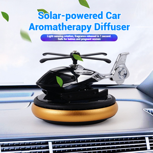 Diffuseur d'huiles essentielles solaire rotatif pour voiture, en PVC et alliage d'aluminium, style mignon, pour aromathérapie - Product Image 2