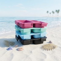 Plateau de rangement portable en EVA robuste avec porte-gobelet et fentes de rangement, antidérapant et imperméable, pour sacs de plage