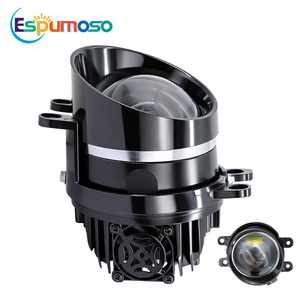 Projecteur LED universel 3 pouces avec lentille bi-xénon, support laser, phare antibrouillard LED, phare avant <span class=keywords><strong>tricolore</strong></span> pour voiture tout-terrain 4x4 - Product Image 1