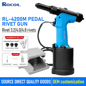 אקדח מכונת דוושת פוופנאומטית RL-4200L לרעת ידנית למילימטר 3.2-4.8 ללא צורך בכלים נוספים - Product Image 2
