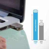 Nouvelle clé USB 3.0 vers Type-C 2-en-1 avec vitesse de transfert rapide, corps métallique, 16 Go-256 Go