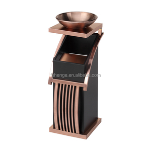Outdoor Hotel Lobby Advertising Waste Bin Public <strong>Decorative</strong> Metal Trash <strong>Can</strong> <strong>for</strong> Street Use - Product Image 3