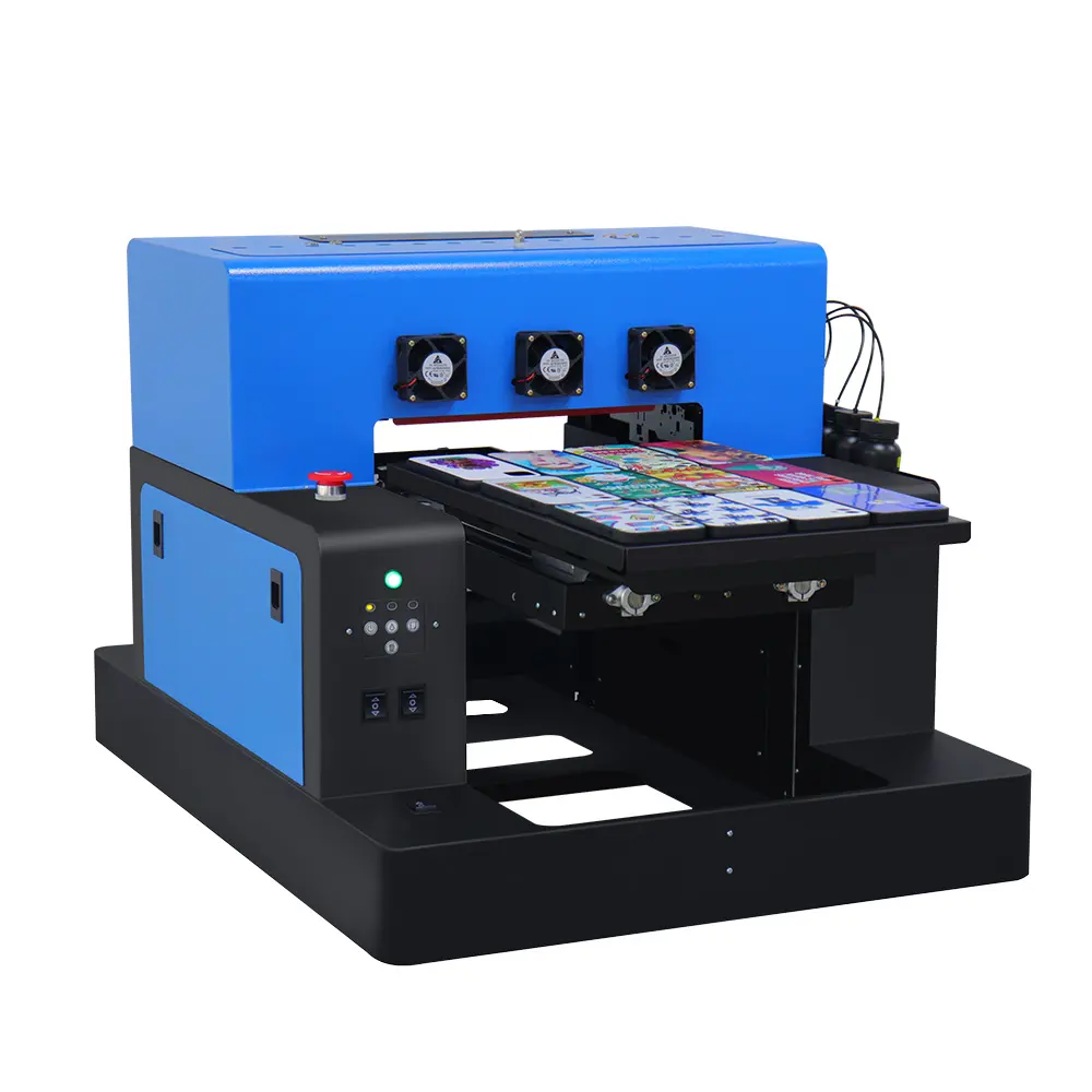 Automatische A3 Uv Printer Vernis Flatbed Printer Telefoon Geval Bottelaar Printer Met Lade Gratis