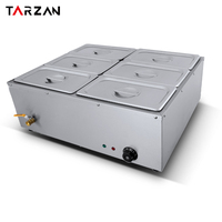 Table électrique de vapeur de réchauffeur de nourriture de buffet de Bain Marie d'acier inoxydable de qualité alimentaire commerciale pour la restauration et les restaurants