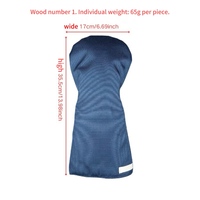 Housse de club de golf en toile de couleur unie, design imperméable, adaptée aux têtes de club en bois. Disponible en cinq couleurs.