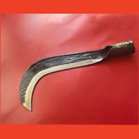 Tête de faucille de récolte de riz pour petit tracteur agricole, en acier au manganèse 50, forme courbée, manche en bois, noir, vente en gros