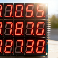Module de panneau TFT 7 segments personnalisé avec une luminosité élevée de 1500 nits, distance de vision de 10 m, 12 V CC pour tableau de scores électronique et minuteur