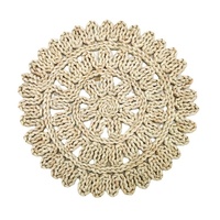 Nouveauté : Sets de table modernes en tissu tissé à la main, réutilisables, diamètre 38 cm, motif floral, isolation thermique pour table à manger – Approvisionnement direct usine