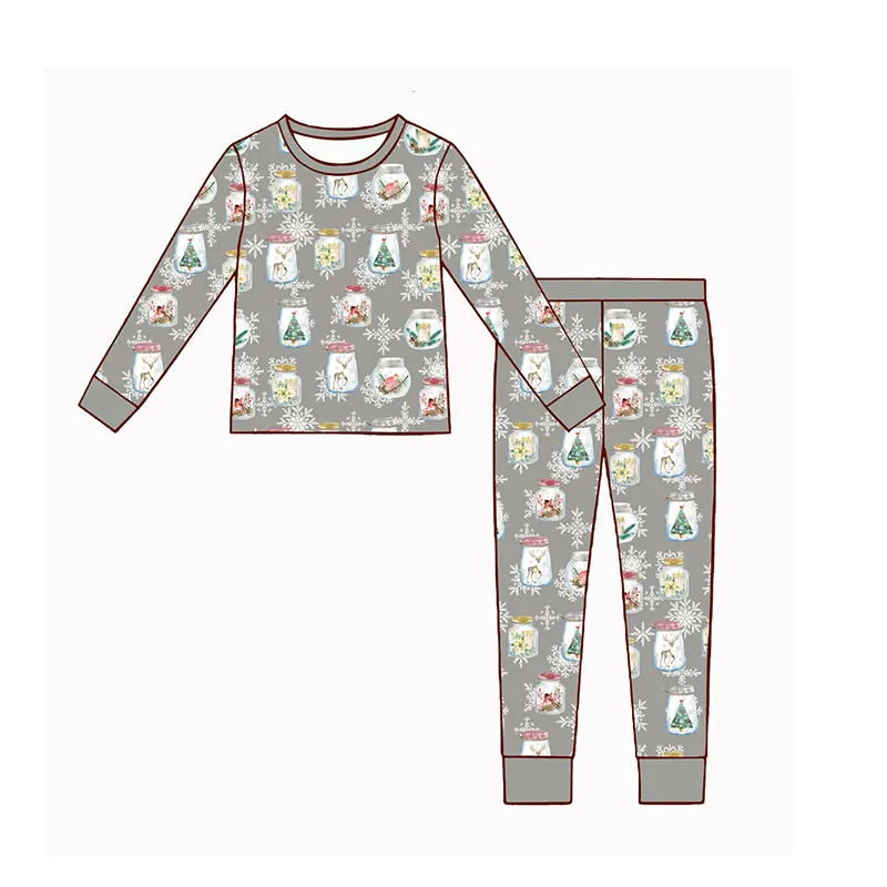 CHEER custom Kids Pajama Designer Full Long Hooded Family Matching Children's Christmas Pajama Sets For Family Cotton