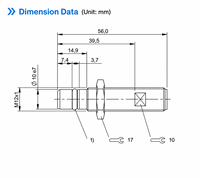 Capteur de proximité inductif Domenzi M12 résistant à une pression jusqu'à 500 bars, IP68, pour la position du piston du vérin hydraulique