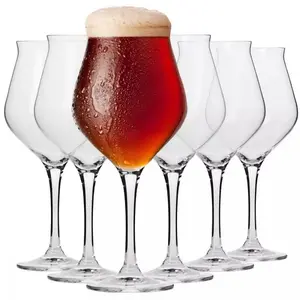 Stemmed Beer Glasses Set - 6-Piece Collection - 14.2 oz  420ml  Capacity - Craftsmanship - B2B Wholesale Offer - Krosno Glass