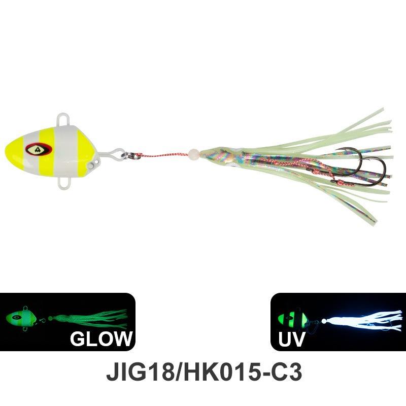 Yellow + double squid hooks