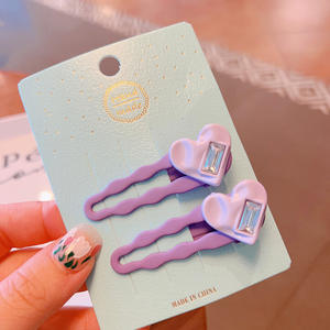 Diamant Hart Rimpel Frosted Eend Snavel Clip Klassieke Golf Diamant Hart Clip Set Voor Kinderen - Product Image 4