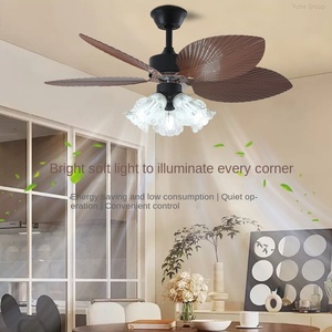 Ventilateur de plafond moderne à pales en ABS 5, à intensité variable, avec lumières et télécommande - Product Image 3